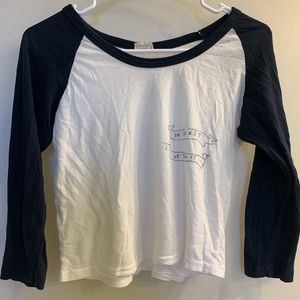 Brandy Melville Baseball Tee “In Crust We Trust”